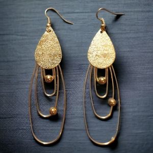 Gold beaded earrings